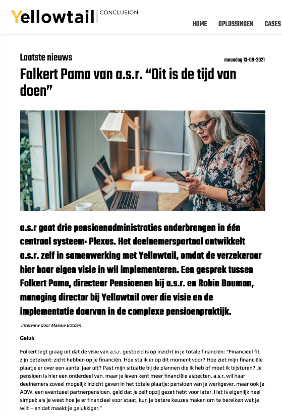 Yellowtail screenshot artikel Woordatelier
